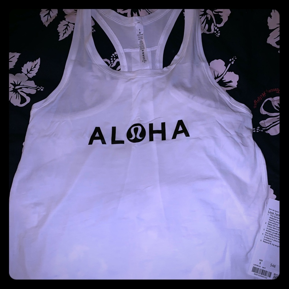 ✌🏽SOLD✌🏽Lululemon Hawaii Love Tank Pleated